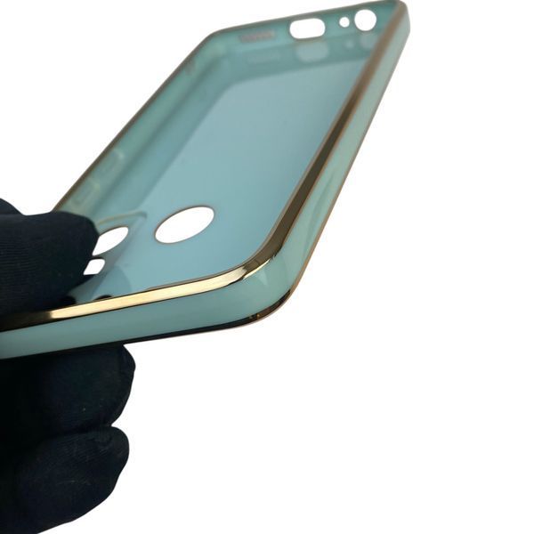 Чохол для TECNO POP 5 LTE (BD4i) глянцевий із захистом камери із золотою окантовкою на техно поп 5 лте бірюзовий gs1 0019822 фото