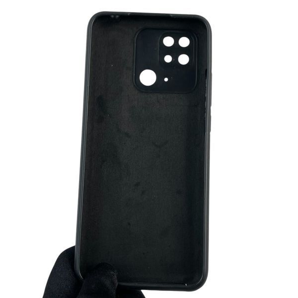 Чехол для Xiaomi POCO C40 силиконовый с микрофиброй нескользящий на сяоми поко с40 черный 0032451 фото
