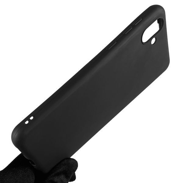 Чехол для Samsung Galaxy A04 SM-A045F однотонный матовый силиконовый на самсунг а04 чёрный 0000128 фото