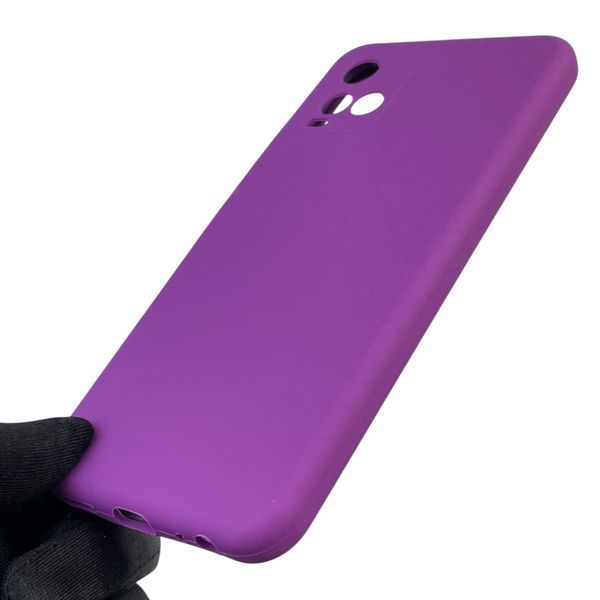 Чохол для Vivo Y33S силіконовий з мікрофіброю нековзний на віво у33с фіолетовий 0032375 фото
