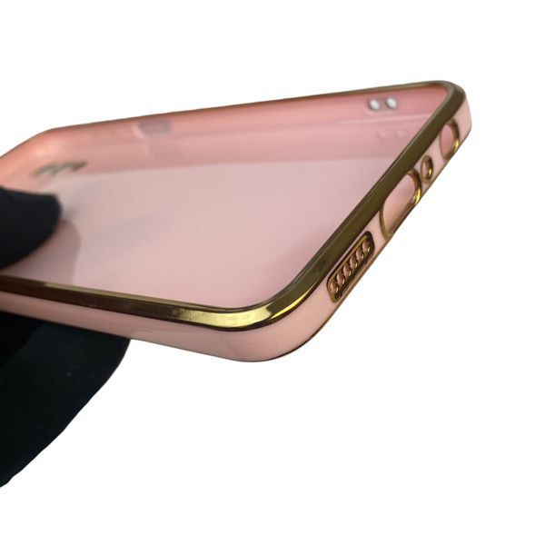Чехол для Samsung Galaxy A10s SM-A107F с защитой камеры с золотой окантовкой на самсунг а10с пудровый gs1 0019685 фото