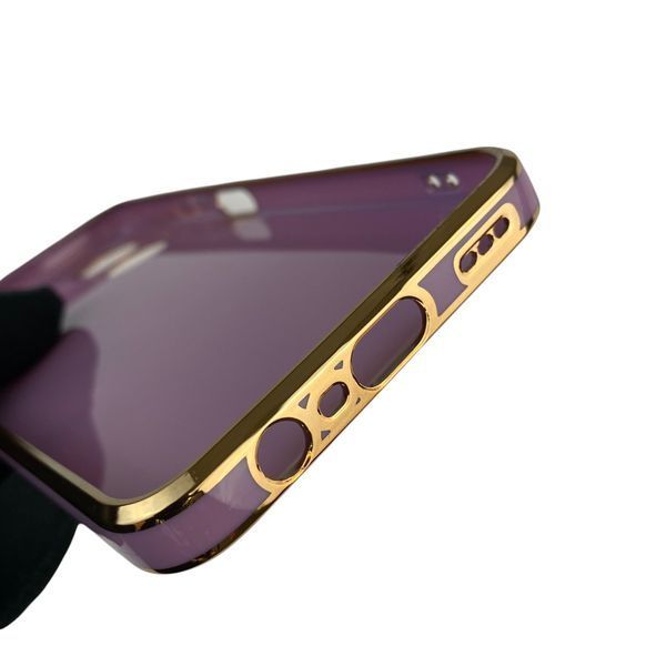 Чехол для OPPO A17 с кольцом-подставкой с золотой окантовкой на оппо а17 черничный gs1 0020431 фото