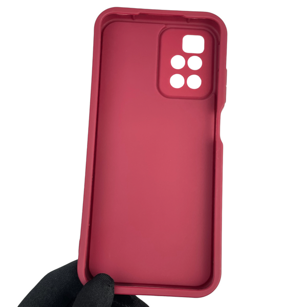 Чохол силіконовий Soft Touch з 3D принтом жіночим для Xiaomi Redmi 10 бордовий (Повний захист камери) 0042874 фото