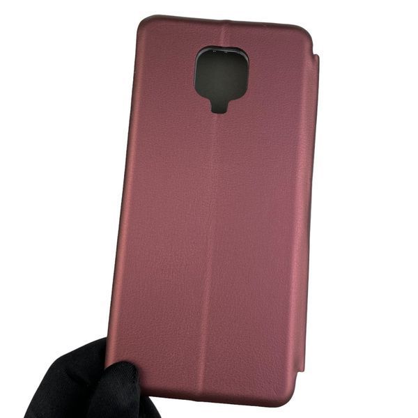Чехол-книжка для Xiaomi Redmi Note 9S с подставкой на сяоми редми нот 9с бордовая 0001595 фото