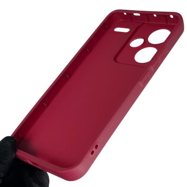 Чохол силіконовий Soft Touch з 3D принтом злого кота для Xiaomi Redmi Note 13 Pro Plus бордовий (Повний захист камери) 0047064 фото