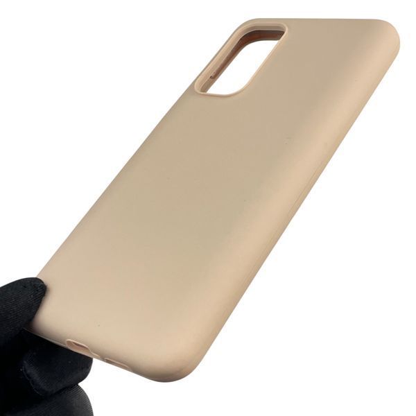 Чехол для Xiaomi Mi 10T силиконовый с микрофиброй нескользящий на сяоми ми 10т пудровый 0032420 фото