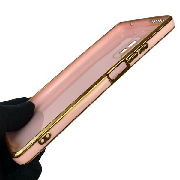 Чехол для Xiaomi 11T с кольцом MagSafe с золотой окантовкой на 11т пудровый gs1 0022500 фото