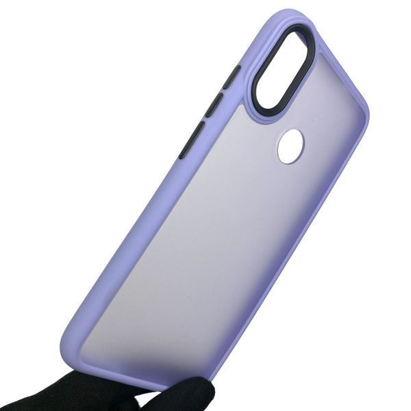 Чохол для Xiaomi Redmi Note 7 Pro протиударний матовий напівпрозорий з високими бортами на сяомі редмі нот 7 про бузковий 0000782 фото