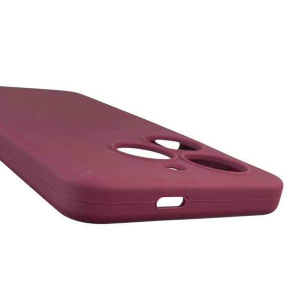 Чохол для Tecno Spark 20C BG7n силіконовий з мікрофіброю нековзний на техно спарк 20с бордовий 0032281 фото