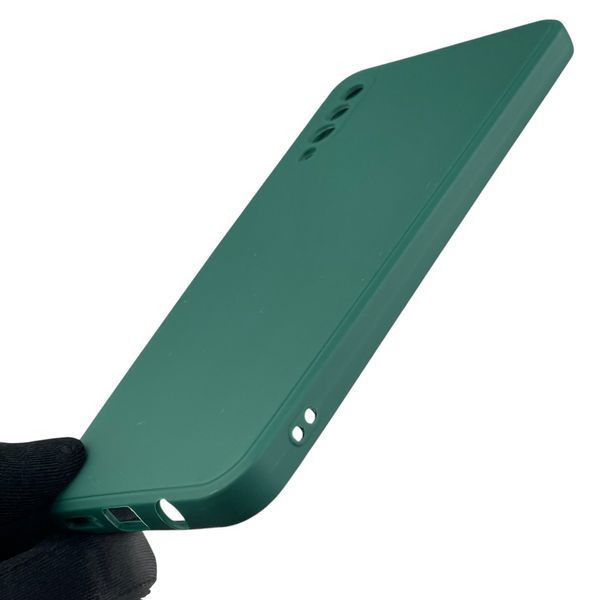 Чехол для Samsung Galaxy A7 2018 (A750) с квадратными гранями с защитой камеры на самсунг а7 а750 зелёный 0012560 фото