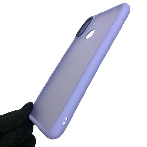 Чохол для Xiaomi Redmi Note 7 Pro протиударний матовий напівпрозорий з високими бортами на сяомі редмі нот 7 про бузковий 0000782 фото