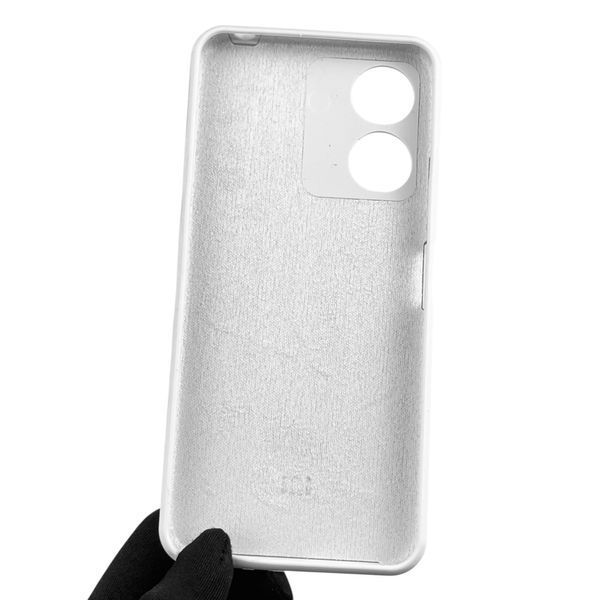 Чехол для Xiaomi Redmi 13C силиконовый с микрофиброй нескользящий на сяоми редми 13с белый 0032593 фото