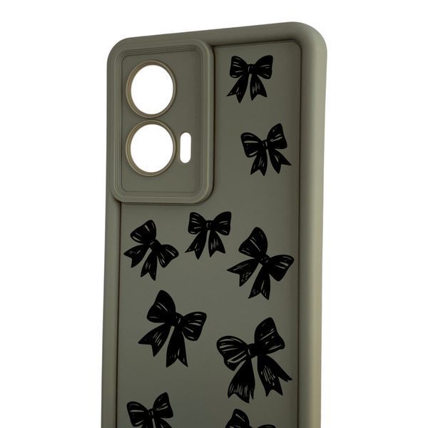 Чохол силіконовий Soft Touch з 3D принтом Великі бантики для Samsung Galaxy S24 (SM-S921B) коричневий (Повний захист камери) 0070277 фото