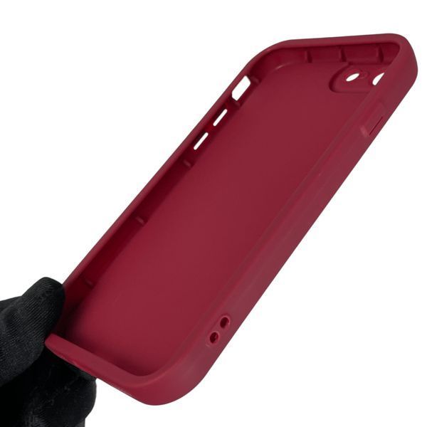 Чохол силіконовий Soft Touch з 3D принтом злого кота для Apple iPhone 8 бордовий (Повний захист камери) 0047224 фото