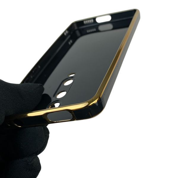 Чохол для Xiaomi Mi 9T з кільцем MagSafe із золотою окантовкою на сяомі мі 9т чорний gs1 0021637 фото