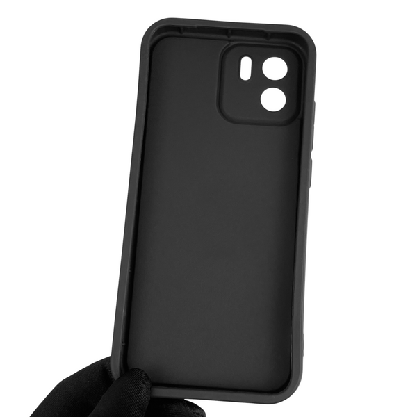 Чехол силиконовый Soft Touch с 3D принтом для Xiaomi Redmi A1 черный (Полная защита камеры) 0042259 фото