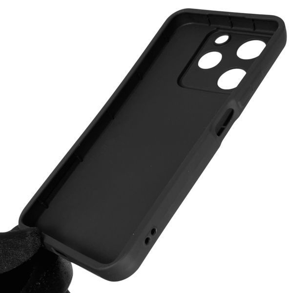 Чехол силиконовый Soft Touch с 3D принтом милый мишка для TECNO Spark 10 Pro (KI7) черный (Полная защита камеры) 0044831 фото