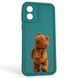 Чехол силиконовый оригинальный Soft Touch с 3D принтом смешного теда мишки для Motorola Moto E13 (PAXT0034) темно-зеленый (Полная защита камеры) 0048416 фото 1
