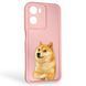 Чехол силиконовый Soft Touch с 3D принтом мема сибу для Motorola G05 розовый (Полная защита камеры) 0048035 фото 1