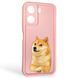 Чохол силіконовий оригінальний Soft Touch з 3D принтом мему сібу для Xiaomi Poco C65 рожевий (Повний захист камери) 0047782 фото 1