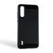 Чехол для телефона Xiaomi Mi 9 Lite карбоновый противоударный с высокими бортами черный 0052278 фото 1
