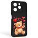 Чехол силиконовый Soft Touch с 3D принтом милый мишка для TECNO Spark 10 Pro (KI7) черный (Полная защита камеры) 0044831 фото 1