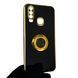 Чехол для Vivo Y11 с кольцом-подставкой с золотой окантовкой на виво у11 черный gs1 0020738 фото 1