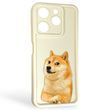 Чохол силіконовий Soft Touch з 3D принтом мему сібу для TECNO Spark 10 Pro (KI7) молочний (Повний захист камери) 0048311 фото