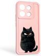 Чехол силиконовый оригинальный Soft Touch с 3D принтом злой котик для Xiaomi Redmi Note 13 Pro 5G розовый (Полная защита камеры) 0046847 фото