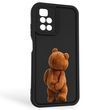 Чохол силіконовий оригінальний Soft Touch з 3D принтом кумедний тед ведмідик для Xiaomi Redmi 10 чорний (Повний захист камери)