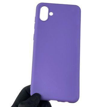 Чехол для Samsung Galaxy A04 SM-A045F однотонный матовый силиконовый на самсунг а04 сиреневый 0000129 фото