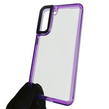 Чохол для Samsung Galaxy S21 FE SM-G990B із захистом камери з високими бортами на самсунг с21 фе бузковий 0001399 фото
