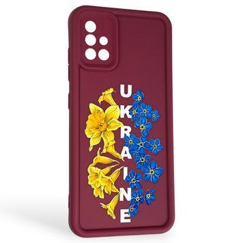 Чехол силиконовый Soft Touch с 3D принтом для Samsung Galaxy A51 (SM-A515F) бордовый (Полная защита камеры) 0042026 фото
