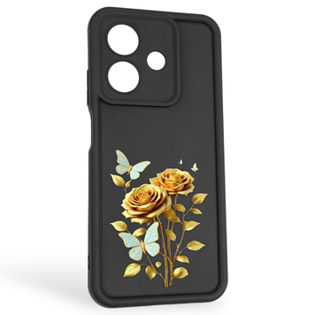 Чехол силиконовый Soft Touch с 3D принтом женским для Oppo A3 черный (Полная защита камеры) 0042505 фото