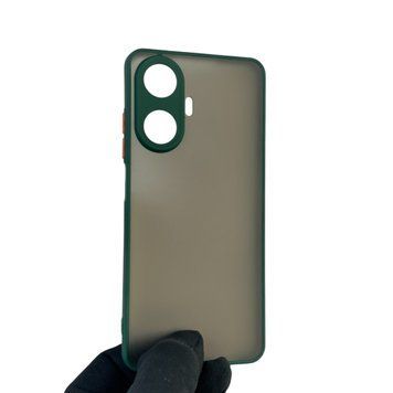 Чехол для телефона Realme C55 с высокими бортами с защитой камеры на реалми с55 темно-зеленый 0025971 фото