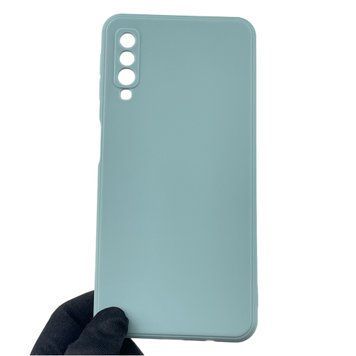 Чехол для Samsung Galaxy A7 2018 (A750) с квадратными гранями с защитой камеры на самсунг а7 а750 серый 0012561 фото