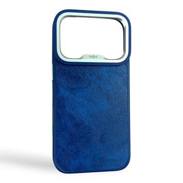 Чохол Kajsa Glamorous Crazy Horse для iPhone 17 Pro синій (MagSafe, металеве кільце камери, преміум) 0061991 фото