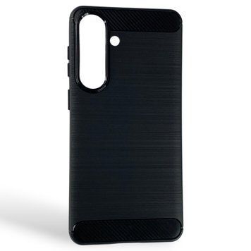 Чохол для телефона Samsung Galaxy S26 Plus карбоновий протиударний з високими бортами чорний 0052241 фото
