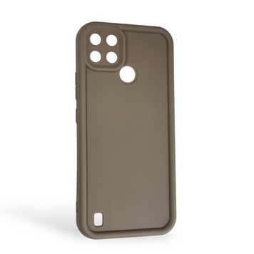 Чехол силиконовый Soft Touch для Realme C25Y коричневый (Полная защита камеры) 0044203 фото