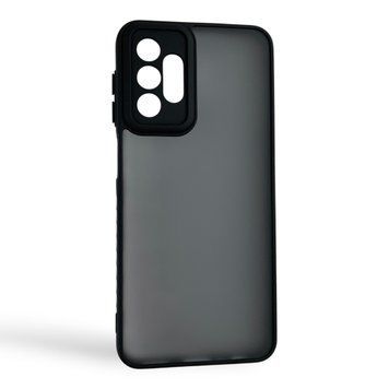 Чехол для Samsung Galaxy A23 4G черный матовый полупрозрачный (бампер, защита камеры) 0062188 фото