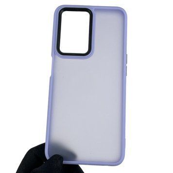 Чехол для OPPO A77s 4G противоударный матовый полупрозрачный с высокими бортами на оппо а77с 4г сиреневый 0000229 фото
