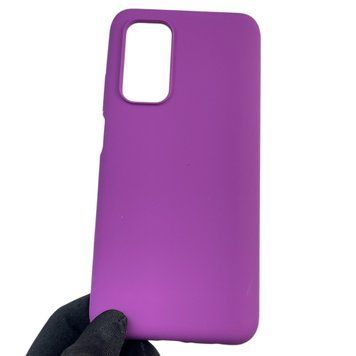Чохол для Xiaomi Mi 10T силіконовий з мікрофіброю нековзний на сяомі мі 10т фіолетовий 0032421 фото