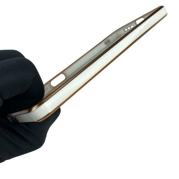 Чохол для Motorola G73 з кільцем MagSafe із золотою окантовкою на моторола г73 білий gs1 0022167 фото