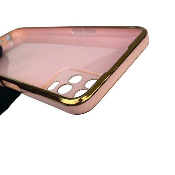 Чохол для Oppo A54 4G з кільцем MagSafe із золотою окантовкою на оппо а54 пудровий gs1 0022203 фото