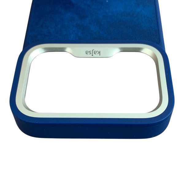 Чохол Kajsa Glamorous Crazy Horse для iPhone 17 Pro синій (MagSafe, металеве кільце камери, преміум) 0061991 фото