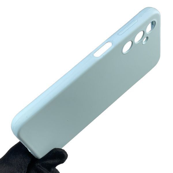 Чехол для Samsung Galaxy A24 (SM-A245F) силиконовый с микрофиброй нескользящий на самсунг а24 голубой 0031870 фото