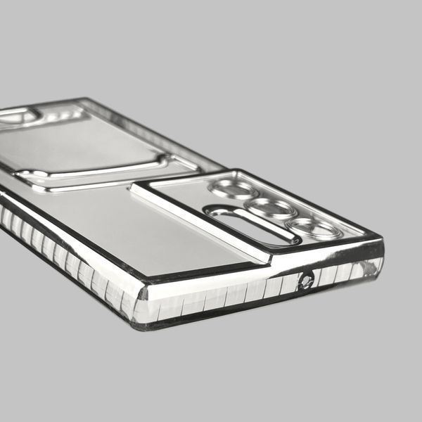 Чехол для Samsung Galaxy S22 Ultra (SM-S908B) с серебряной окантовкой с карманом самсунг с22 ультра серебряный 0013104 фото