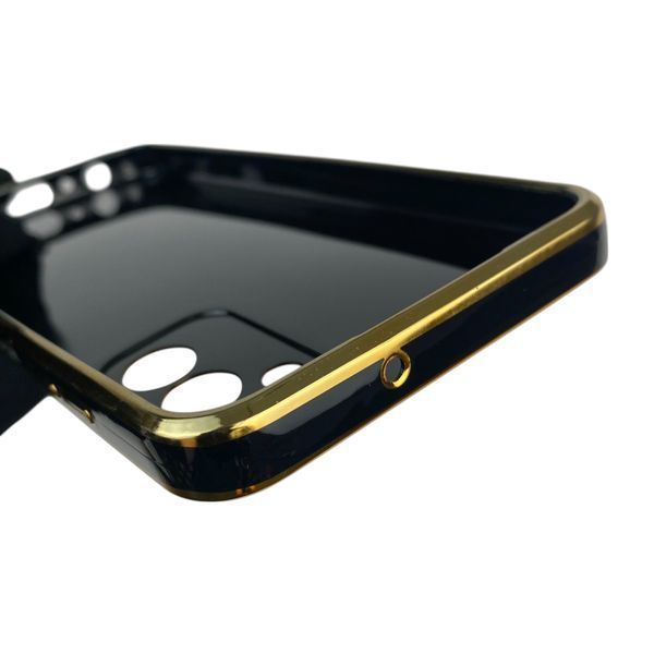 Чехол для Samsung Galaxy M13 4G SM-M135 с защитой камеры с золотой окантовкой на самсунг м13 черный gs1 0019800 фото