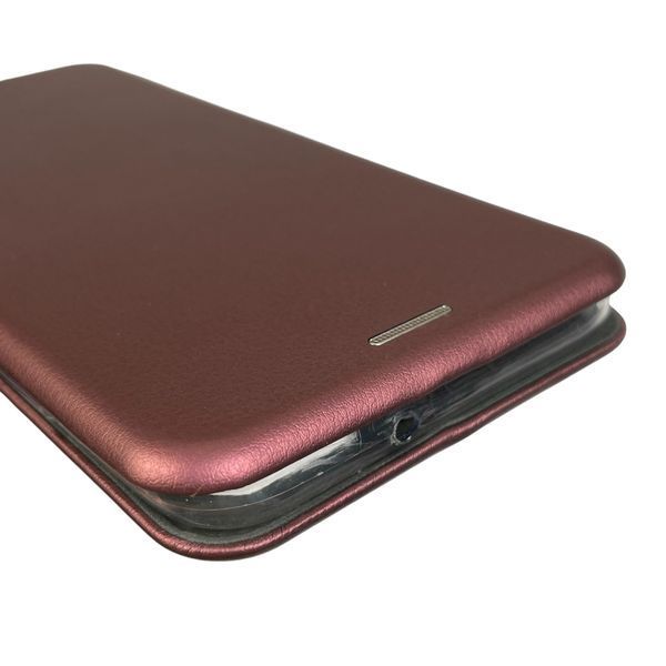 Чехол-книжка для Samsung Galaxy A03s SM-A037F с подставкой на самсунг а03с бордовая 0002103 фото