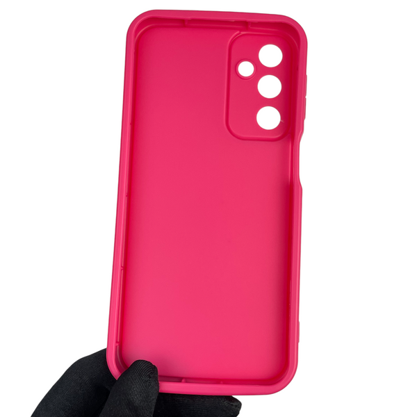 Чохол силіконовий оригінальний Soft Touch з 3D принтом милий ведмедик для Samsung Galaxy M34 5G (SM-M346) малиновий (Повний захист камери) 0043554 фото